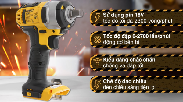 Máy vặn bu lông Dewalt dùng pin DCF880N (không kèm pin sạc)