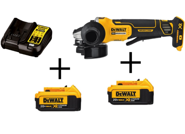 Máy mài cầm tay Dewalt DCG413P2 20Vmax/BL (kèm 02 pin 5.0Ah+ sạc) Đuôi