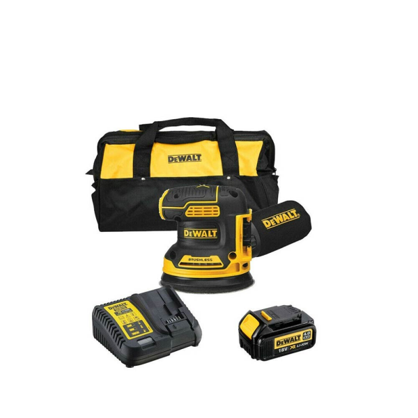 Máy chà nhám cầm tay Dewalt DCW210M1 20V-125mm( kèm 1 pin 4.0Ah+ sạc)