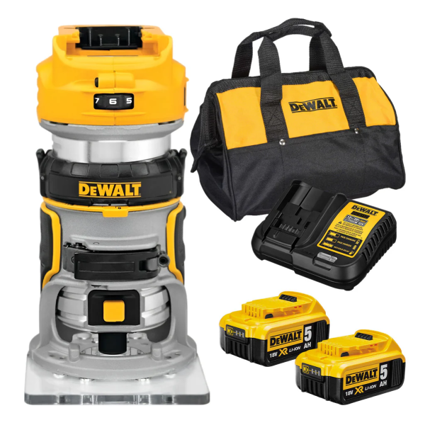 Máy phay cầm tay Dewalt DCW600P2( kèm 2 pin 5.0Ah+ sạc)