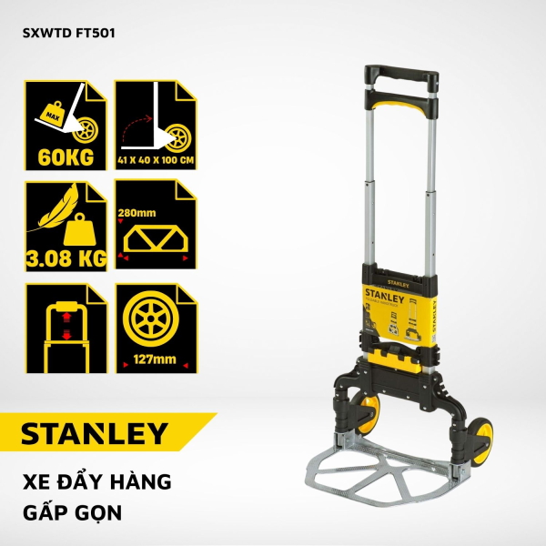 Xe đẩy hàng 2 bánh Stanley SXWTDFT501