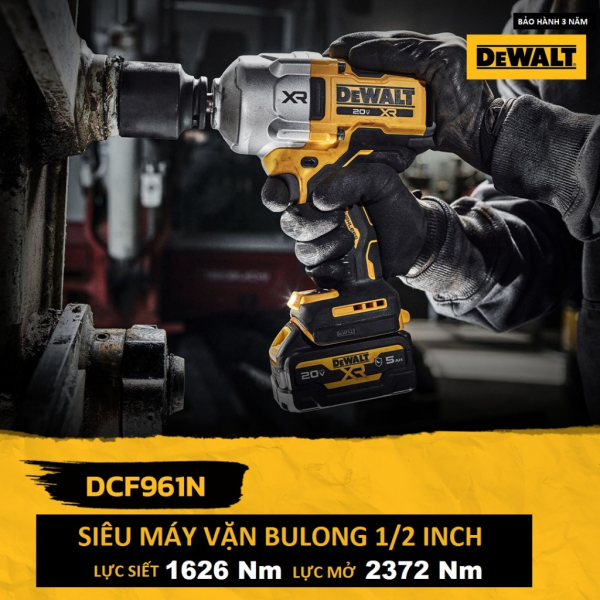 THÂN MÁY SIẾT BULONG BL DEWALT DCF961N PIN 18V-20V MAX( không kèm pin sạc)