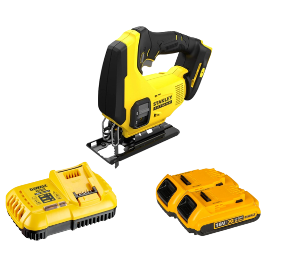 Máy cưa cầm tay Stanley SCJ600D2( kèm 2 pin 2.0Ah+sạc)
