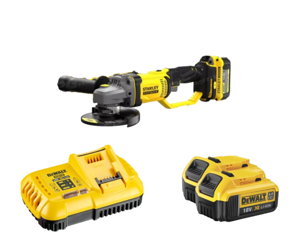 Máy mài cầm tay Stanley SCG400M2K-B1(kèm 02 pin 4.0Ah + sạc)
